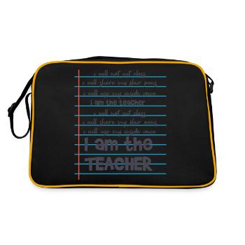 Je suis l'enseignant - Sac Retro - noir/or - Dos