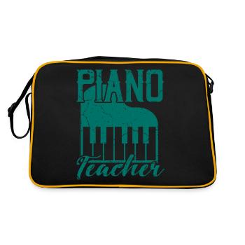 Cadeau de professeur de piano pour professeur de piano - Sac Retro - noir/or - Dos