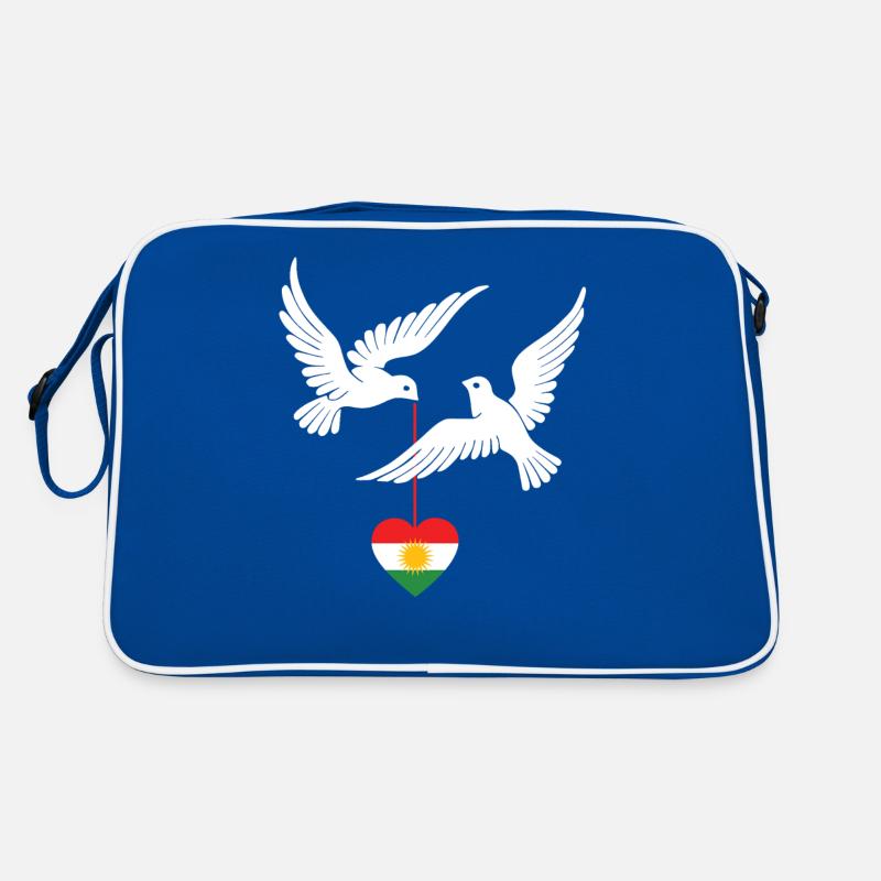 Kurdistan design Kurdish flag with two doves Retro Bag