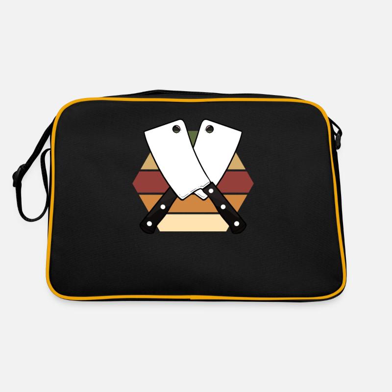 Metzger - Retro Tasche - Schwarz/Gold