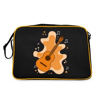 Gitarre - Retro Tasche - Schwarz/Gold - Hinten