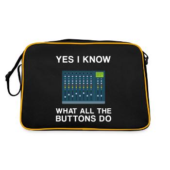 sound engineer ton engineer audio engineer tontech - Retro Bag - black/gold - Back