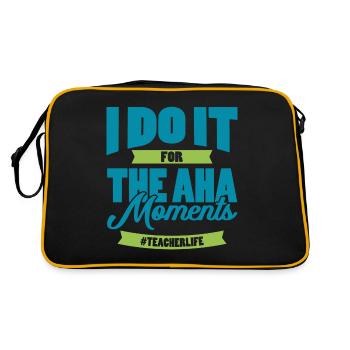 JE LE FAIS POUR LES MOMENTS AHA cadeau pour les enseignants - Sac Retro - noir/or - Dos