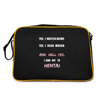 Hentai Anime Manga Otaku Japan - Retro Bag - black/gold - Back