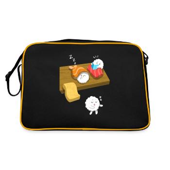 Sushi Sleep Walking, Sushi Shirt, Sushi - Sac Retro - noir/or - Dos