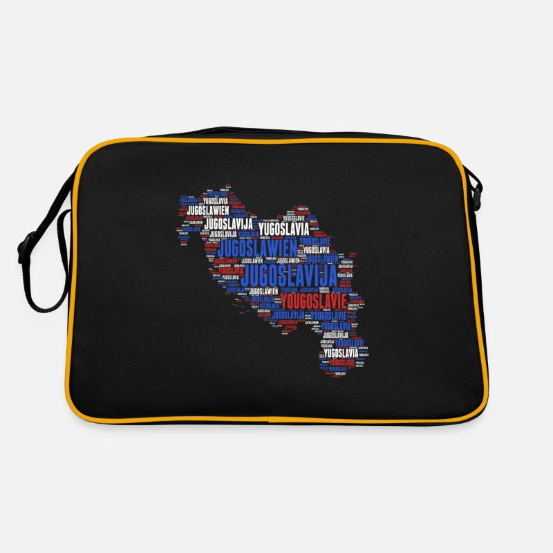Conception de carte de Yougoslavie 03c - Sac Retro - noir/or