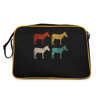 Animal de ferme âne - Sac Retro - noir/or - Dos