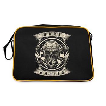 Tournoi de fléchettes Dart Master Skull Darts Player - Sac Retro - noir/or - Dos