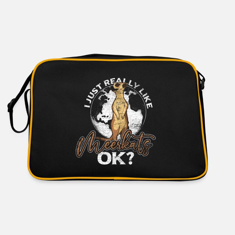suricates - Sac Retro - noir/or
