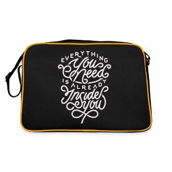 Motivation motivational quote - Retro Bag - black/gold - Back