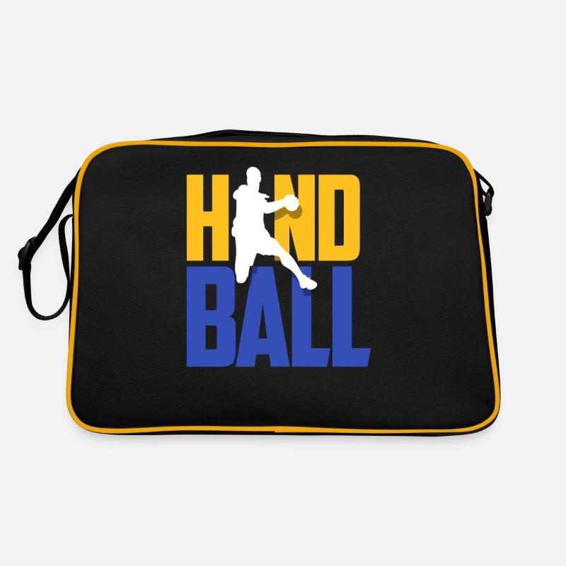 Handball - Retro Tasche - Schwarz/Gold