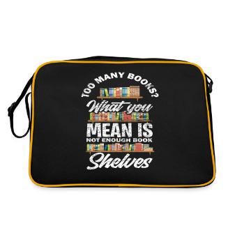 Buch - Retro Tasche - Schwarz/Gold - Hinten