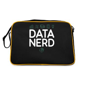 Data nerd data analyst and data scientist - Retro Bag - black/gold - Back