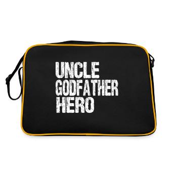 Uncle Godfather Great Uncle Uncle Gift - Retro Bag - black/gold - Back