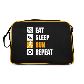 Eat Sleep Run Repeat Jogger - Retro Bag - black/gold - Back