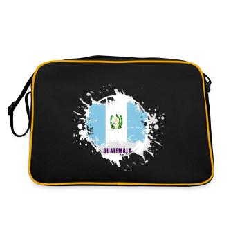 Guatemala flag with blob - Retro Bag - black/gold - Back