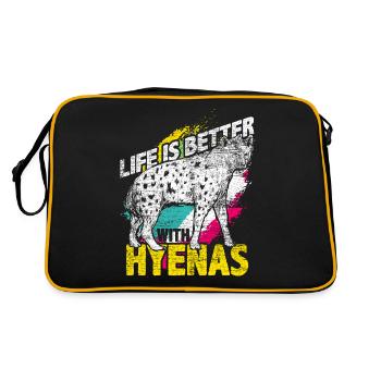 hyène - Sac Retro - noir/or - Dos