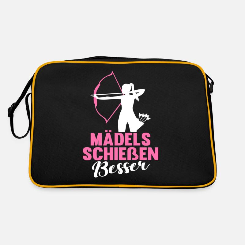 Bogenschießen Pfeil Bogen Lustig Spruch Geschenk Retro Tasche