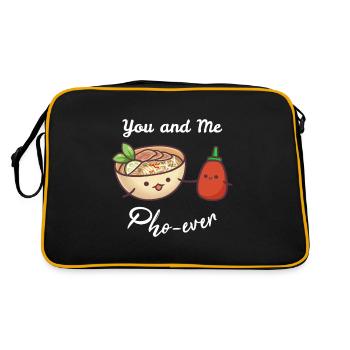 Amour drôle, toi et moi, Phoever, Couples mignons - Sac Retro - noir/or - Dos