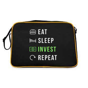 Eat Sleep Invest Repeat Investor Invest - Sac Retro - noir/or - Dos