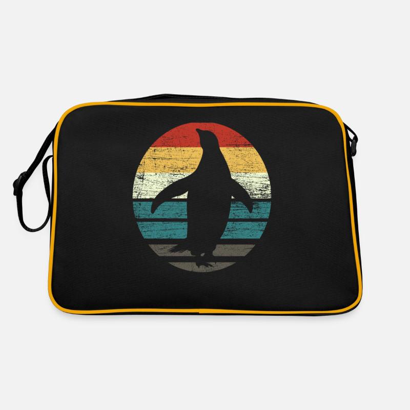 Penguin retro - Retro Bag - black/gold