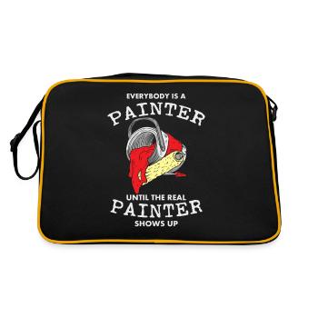 Peintre Paintint Paintbrushes Color Gift - Sac Retro - noir/or - Dos