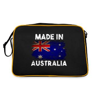 Australien - Retro Tasche - Schwarz/Gold - Hinten