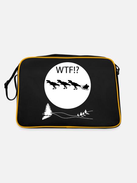 Christmas gift funny ladies men kids - Retro Bag - black/gold - Back