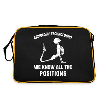 Date a radiologist skeleton radiology - Retro Bag - black/gold - Back