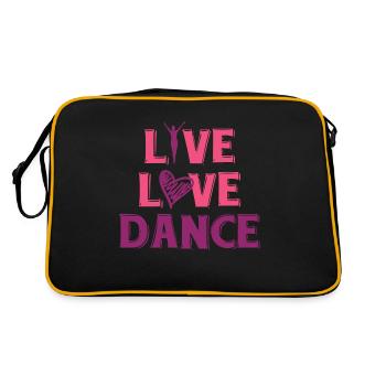 Live love dance Ballet dancer Shirt - Sac Retro - noir/or - Dos