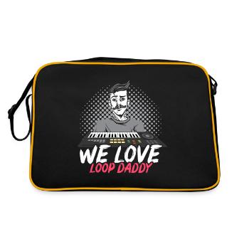 WE LOVE LOOP DADDY DJ MUSIC LOOP - Retro Bag - black/gold - Back