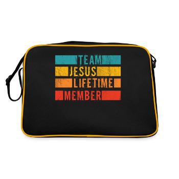 Membre à vie de l'équipe Jesus - Sac Retro - noir/or - Dos
