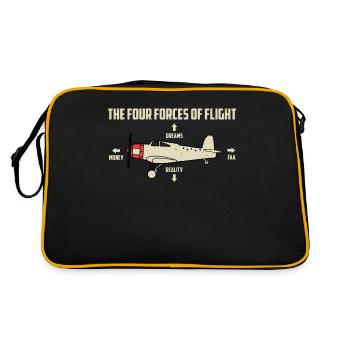 plane - Retro Bag - black/gold - Back