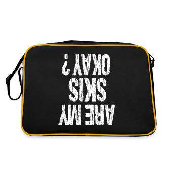 Ski - Retro Tasche - Schwarz/Gold - Hinten
