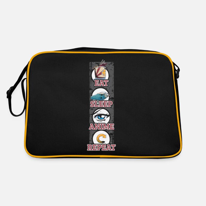 Anime - Retro Tasche - Schwarz/Gold