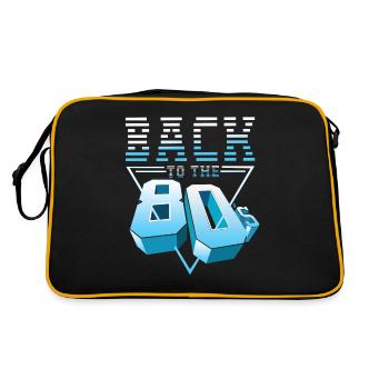 80s 80s party 80s fashion 80s music - Sac Retro - noir/or - Dos