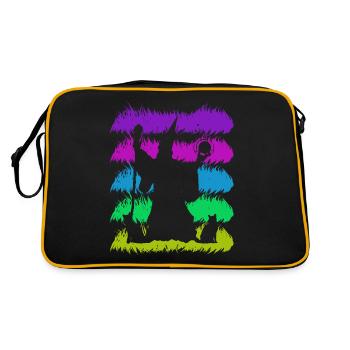 Silhuette magique aux couleurs rétro - Sac Retro - noir/or - Dos