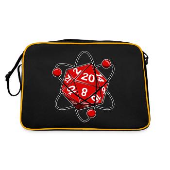 Cube D20 electron physics nerd - Retro Bag - black/gold - Back