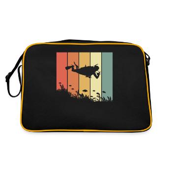 Retro diver diving hobby diver professional diver - Retro Bag - black/gold - Back