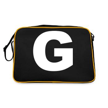 Initial letter G - Retro Bag - black/gold - Back