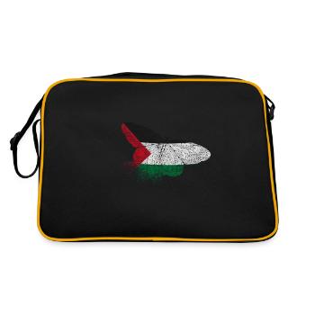 Drapeau papillon Palestine - Sac Retro - noir/or - Dos