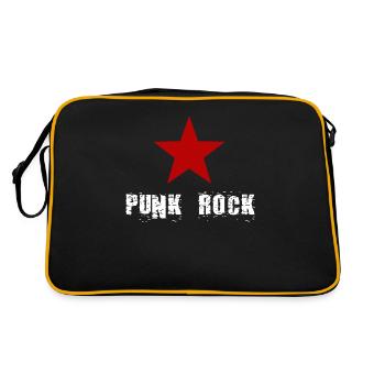 punk punk punk rock rocker - Retro Bag - black/gold - Back