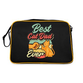 Best Cat Dad Ever Vintage Best Cat Dad Dad - Retro Bag - black/gold - Back
