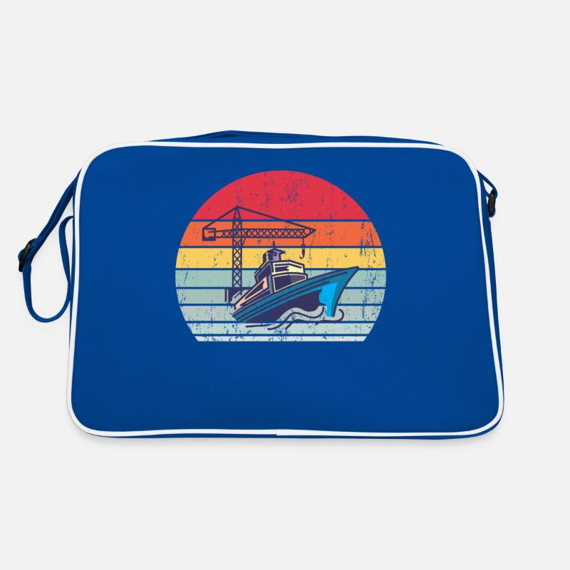 Schiff im Meer Retro Tasche