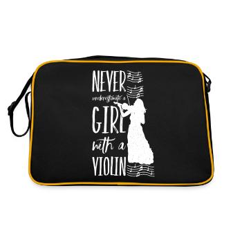 Violon violon violon joueur disant fille - Sac Retro - noir/or - Dos