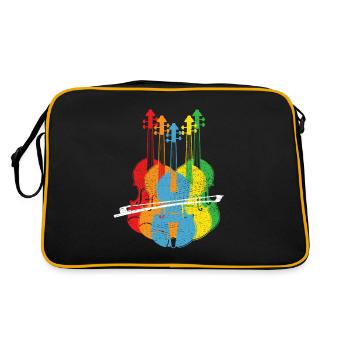 Violon violon violon joueur violons coloré - Sac Retro - noir/or - Dos