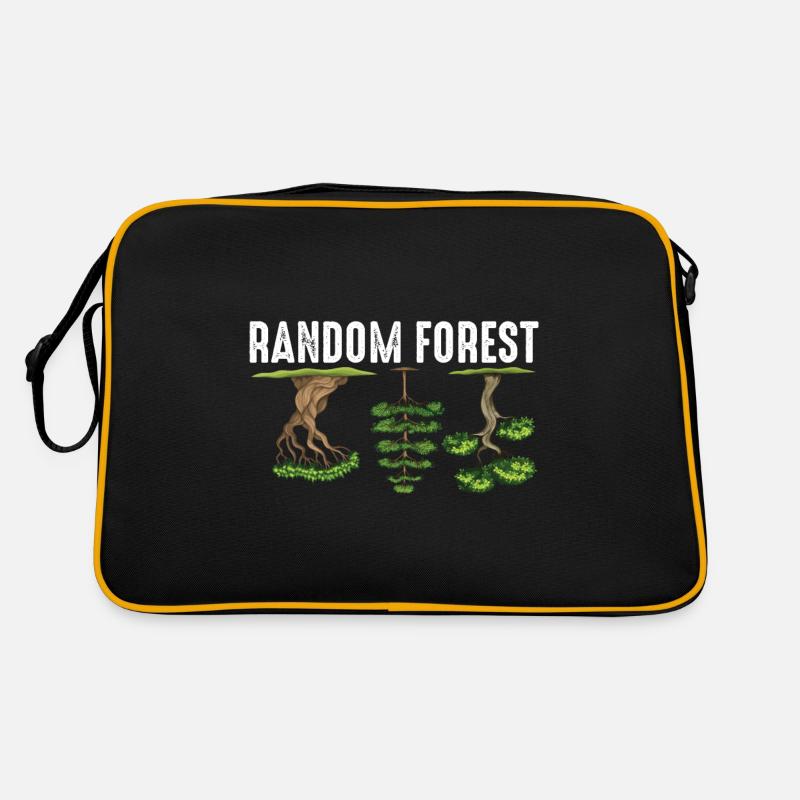 Künstliche Klassifizierung Mathe Random Forest - Retro Tasche - Schwarz/Gold