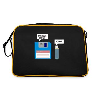Floppy disk and USB - Retro Bag - black/gold - Back