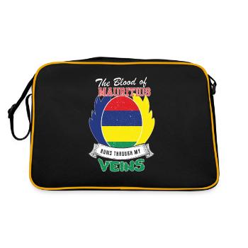 le sang mauricien coule dans mes veines - Sac Retro - noir/or - Dos