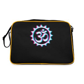 Goa Om Psytrance Rave Techno Trippy EDM Festival - Retro Bag - black/gold - Back